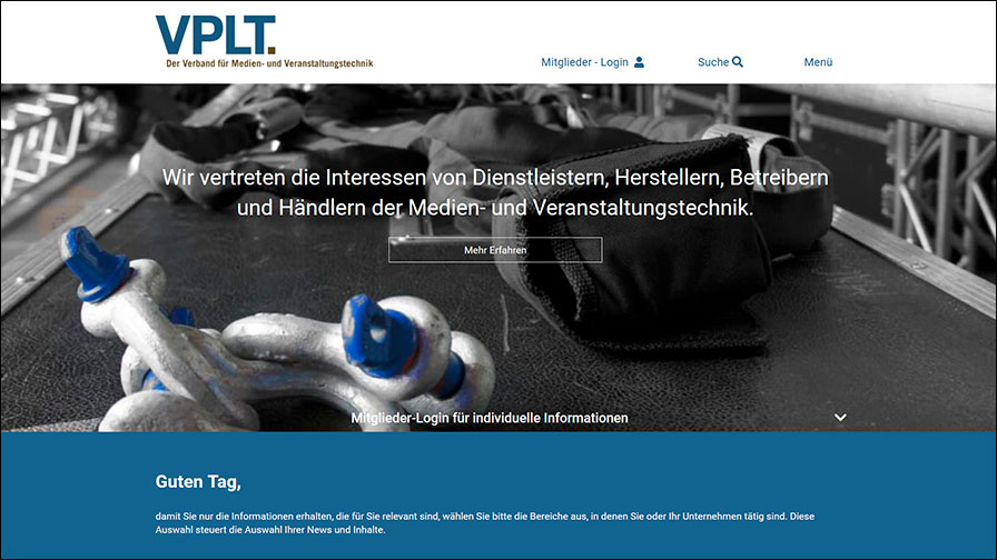 Jetzt auf Wordpress: die neue Website des VPLT