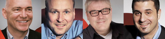 Das ASC Team auf der ISE: Leif Witte, Christoph Wegner, Paul Tress, Alexander Chiappa.