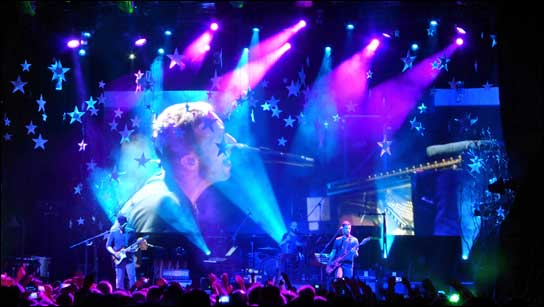Coldplay mit Video-Technik von Screen Visions