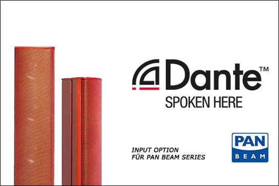 Jetzt mit DANTE-Protokoll: Die Beam-Serie von Pan Acoustics.
