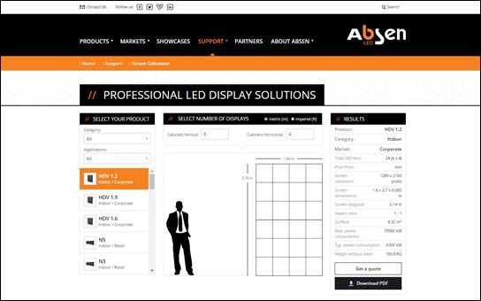 Die neue Website von Absen: Noch mehr Nutzen für potentielle Kunden.