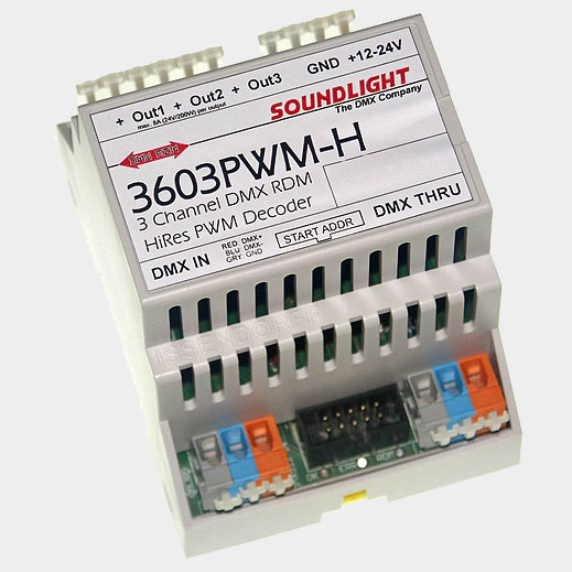 Der Treiber 3603PWM-H eignet sich für alle spannungsbetriebenen RGB-Leuchten und LED-Arrays.