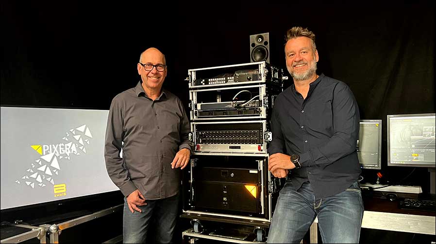 PIXERA-Medienserver von zweiB: Marcus Busler (links) und Tammo Buhren (Foto: zweiB GmbH)