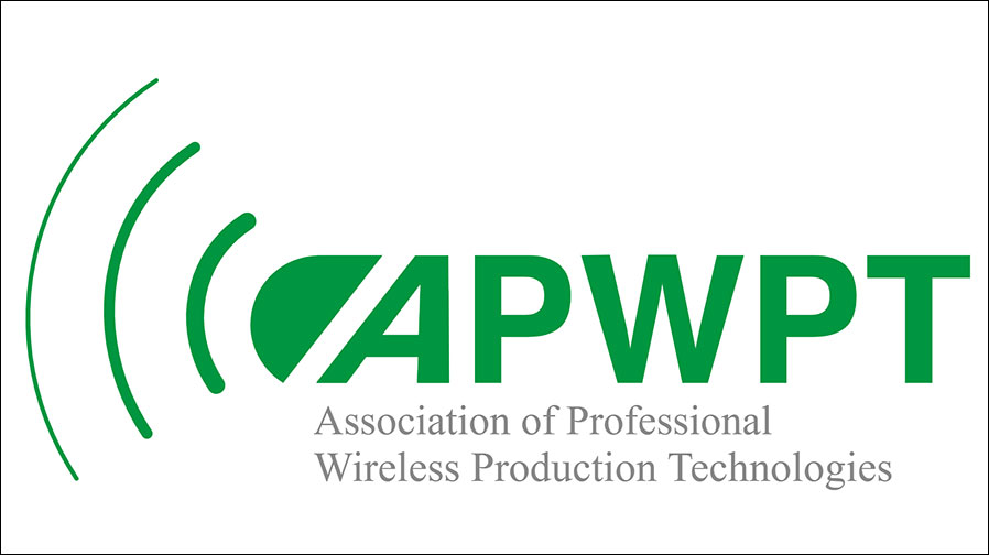 Die Association of Professional Wireless Production Technologies (APWPT) arbeitet mit der NABA zusammen in Sachen Funkfrequenzen (Logo: APWT)