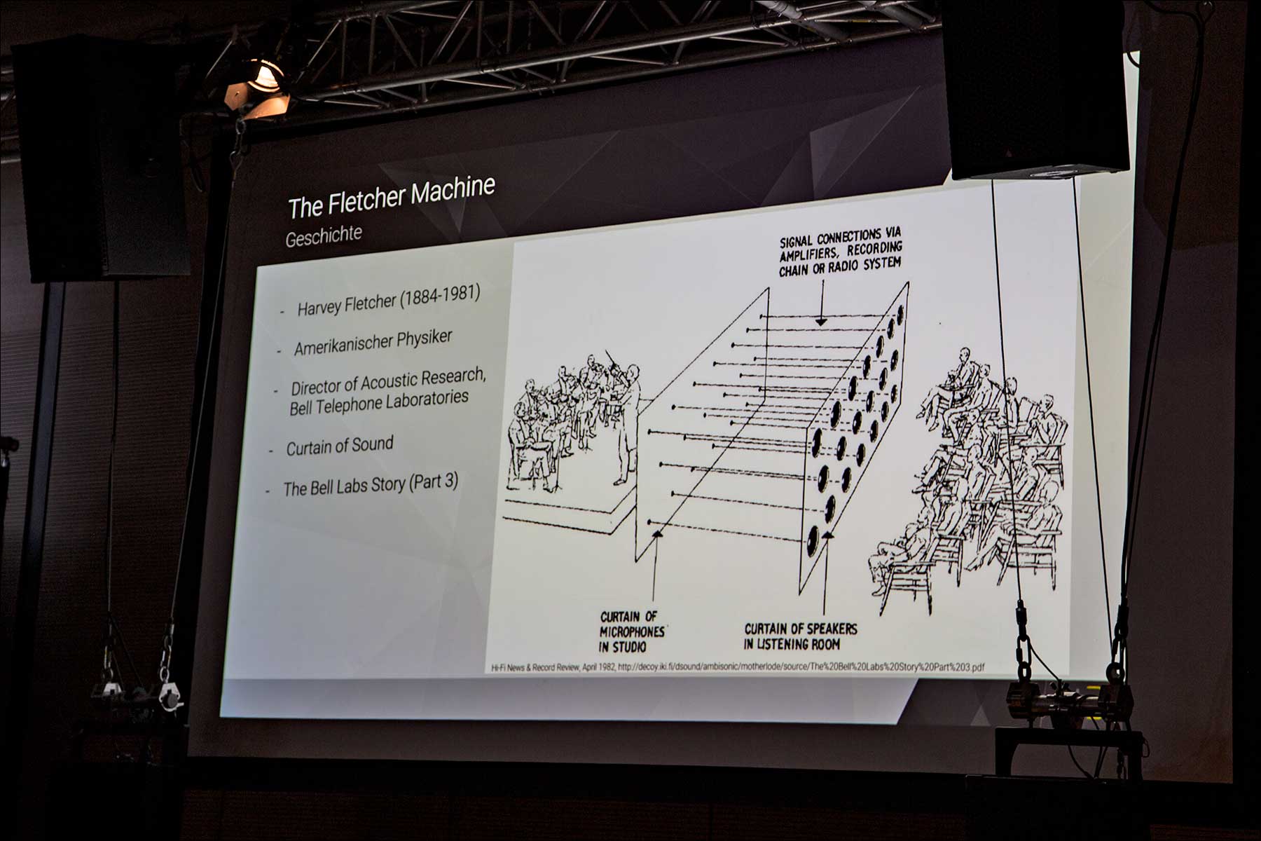 Jochen Sommer von L-Acoustics zum Thema &quot;Quo Vadis Immersive&quot; und der &quot;Fletcher Machine&quot; (Foto: Tom Becker)