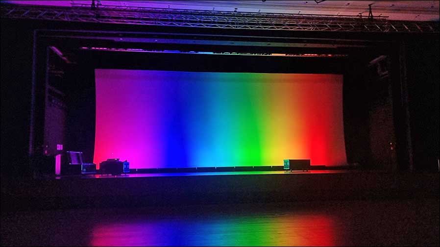 Da geht was: CHROMA-Q COLOR FORCE II PLUS Plus-Systeme von Feiner Lichttechnik im ICM (Foto: Marvin Maulbetsch / ICM)