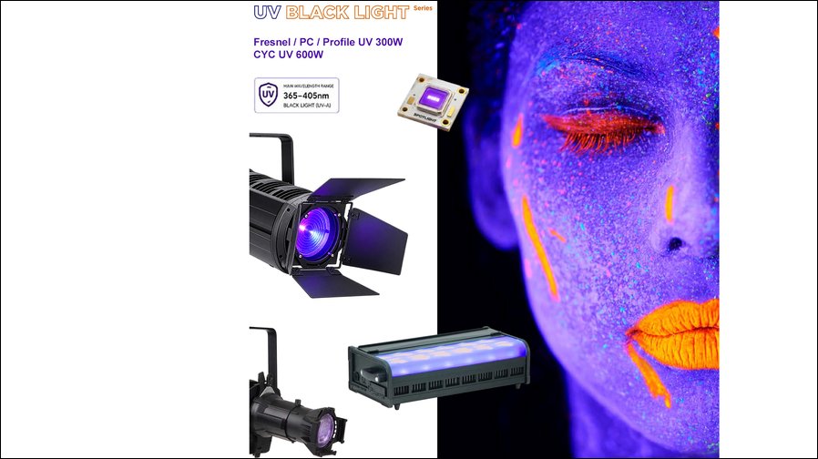 Das Unsichtbare sichtbar machen: Spotlight UV Black Light Series (Foto / Grafik: Feiner Lichttechnik GmbH / Spotlight)