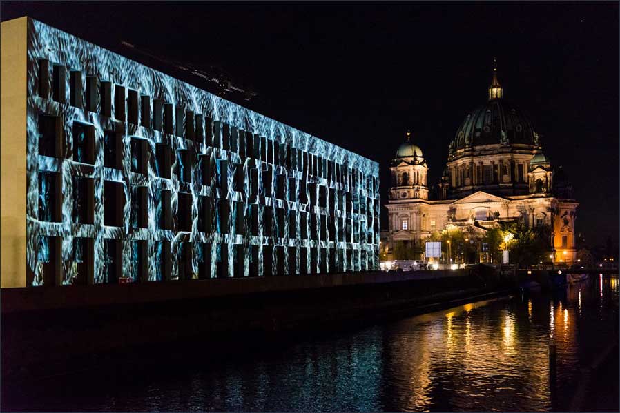 Yin und Yang in Zeit und Raum: Projection Mapping der koreanischen Künstlerin Chan Sook Choi (Fotos: Christian Frey)