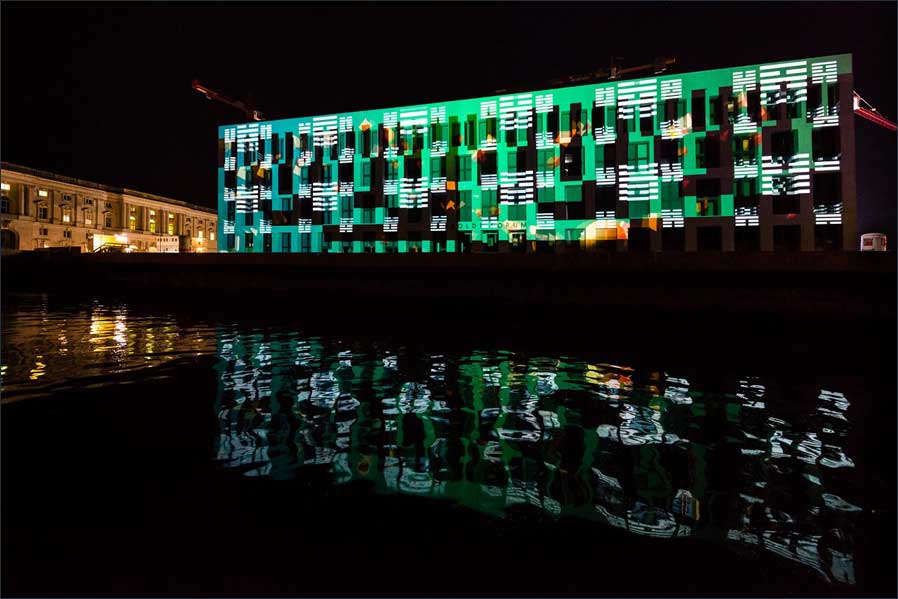 Yin und Yang in Zeit und Raum: Projection Mapping der koreanischen Künstlerin Chan Sook Choi (Fotos: Christian Frey)