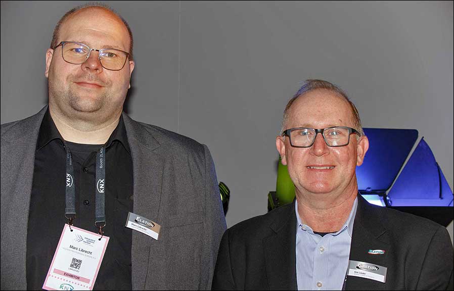 ELATION auf der ISE: Marc Librecht (links) mit Eric Loader.