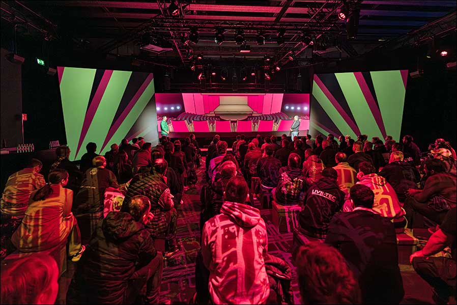 Der Demo-Raum von d&b audiotechnik auf der ISE 2025 (Foto: d&b audiotechnik)