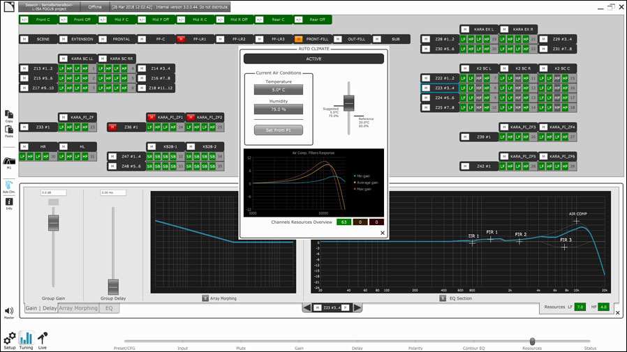 Autoclimate: eine neue Funktion im LA Network Manager von L-Acoustics