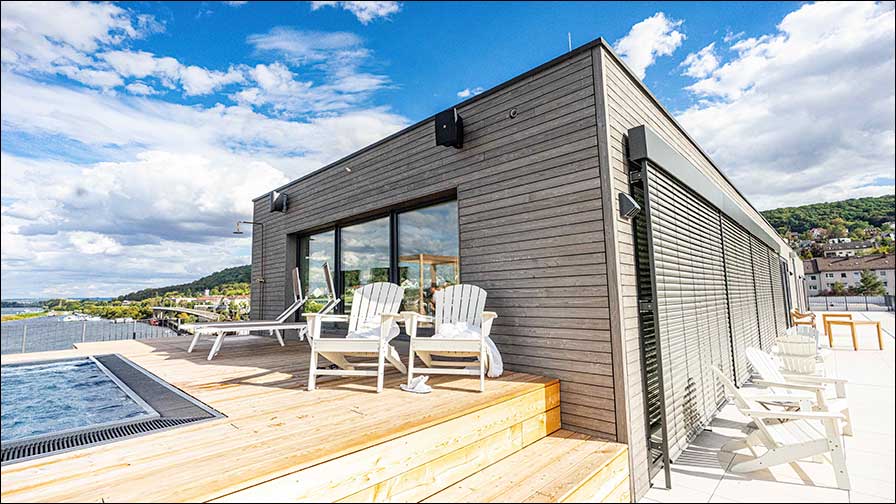 Das neue Papa Rhein Hotel mit einem Soundsystem von AUDAC