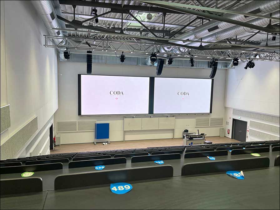 TiRAY-Beschallungssystem von CODA Audio in der Uni Siegen