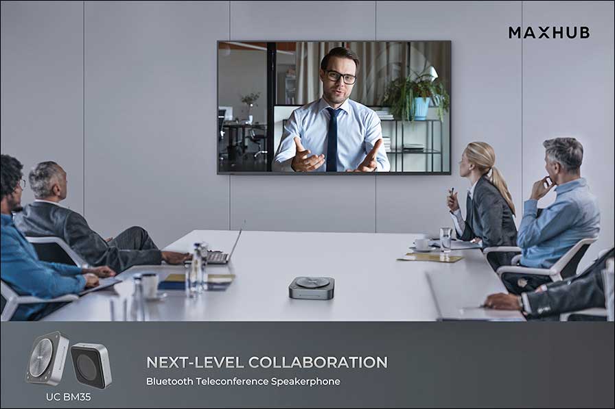 Der Ton macht die Musik, auch in hybriden Konferenzen: MAXHUB Bluetooth-Speakerphone BM35