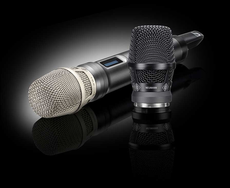 Auf der IBC 2026 präsentiert Neumann die beiden neuen Kapselköpfe KK 104 A mit Nierencharakteristik und KK 105 A mit Supernierencharakteristik (Foto: Sennheiser)