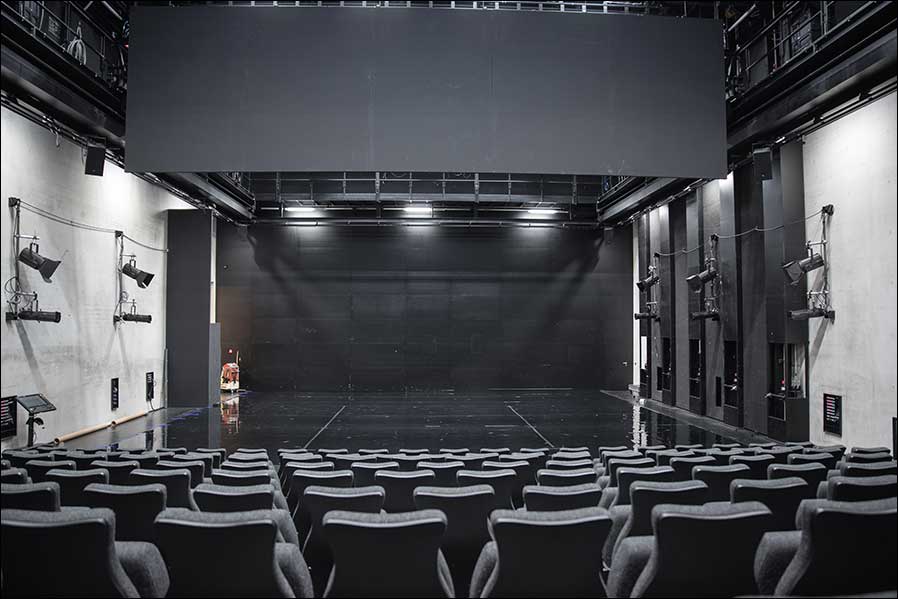 Die Bühne 2 im neuen Münchner Volkstheater (Foto: Sebastian Göschl).