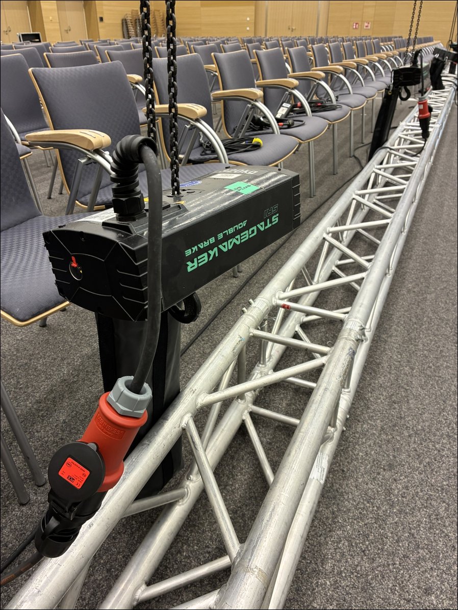 Modernisierung der Rigging-Ausstattung mit Stagemaker SR1 D8+ im Kap Europa (Foto: Gahrens + Battermann)