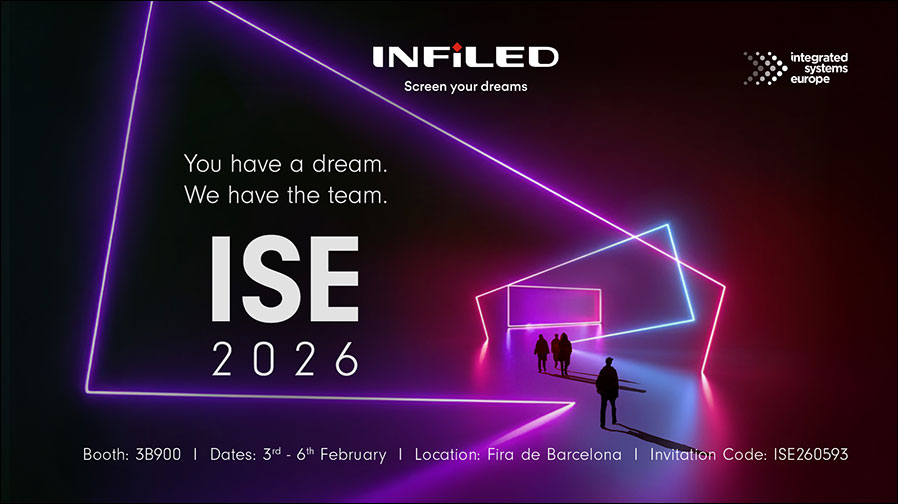 INFILED auf der ISE 2026 (Grafik + Fotos: INFILED)