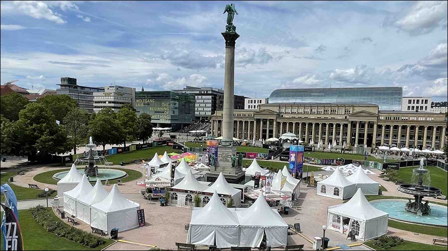 MEEVI-rent sorgte für Stromversorgung und Platzbeleuchtung bei den jazzopen auf dem Stuttgarter Schlossplatz (Foto: MEEVI-rent)