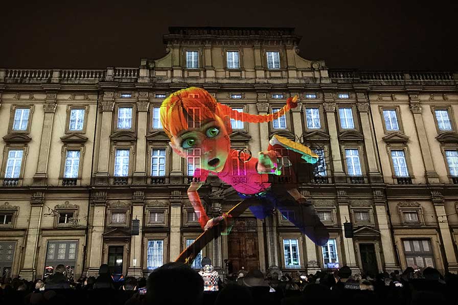 Pixel n’Pepper auf dem Lyon Light Festival 2017 mit "Enoha fait son cinema"