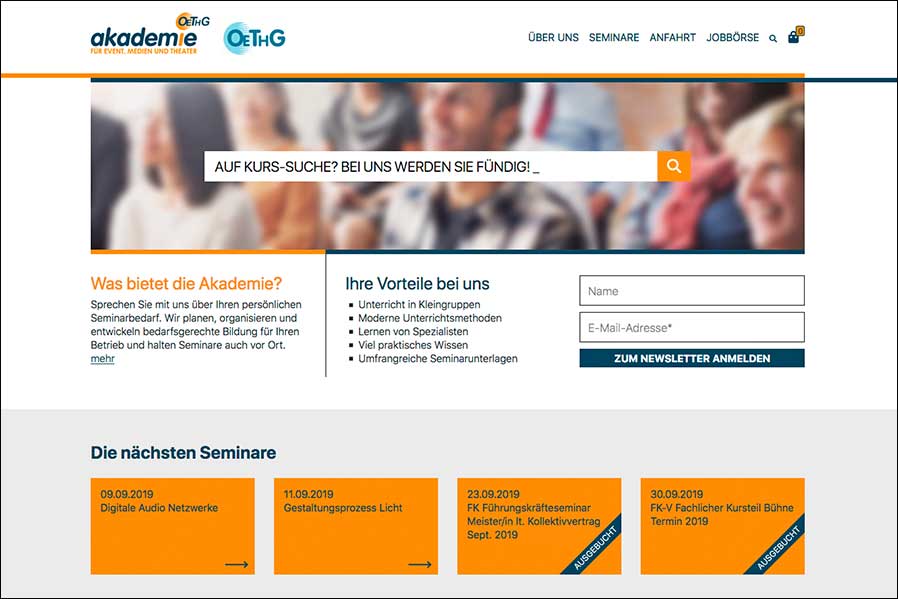 Webseite der Akademie der OETHG