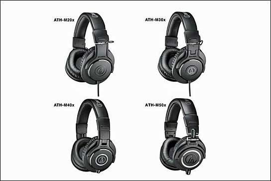 Die Kopfhörer der neuen M-Serie von Audio-Technica.