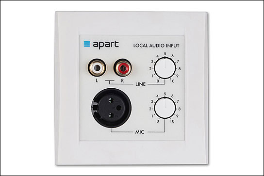 Mit ALINP bringt Apart Audio ein Wandbedienfeld mit XLR- und Line-Eingängen