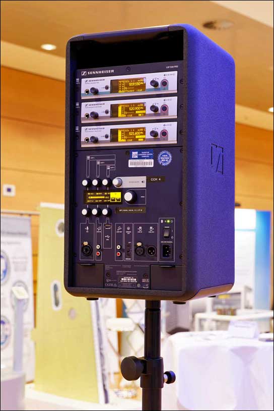 Mit den vier LSP 500 PRO von Sennheiser ist man im CCH völlig flexibel