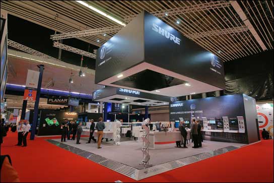 Der Shure-Stand von der ISE 2014