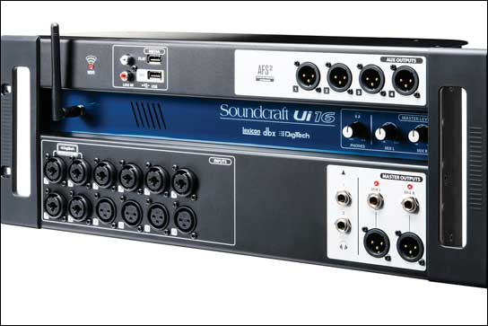 Fernsteuerbar von bis zu zehn Geräten: Der Soundcraft Ui16.