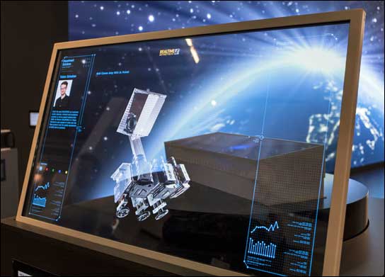 Text und Bild auf transparentem Display vor dem Objekt: GhosT-OLED