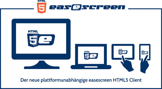 Jetzt mit HTML5-Client: Die Digital-Signage-Software easescreen