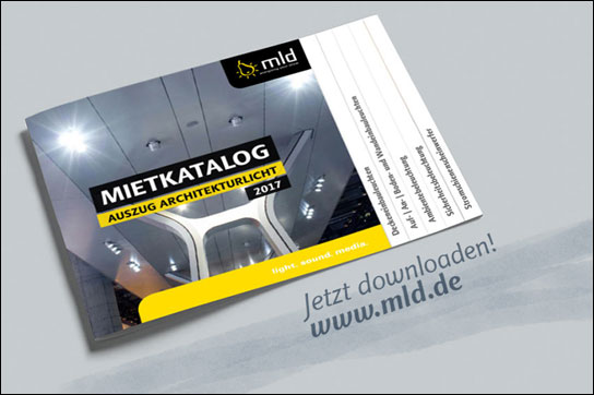 101 Seiten zum Thema Architekturlicht: der neue Mietkatalog von mld