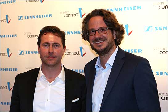Jörn Erkau, Geschäftsführer von Sennheiser Streaming Technologies mit Daniel Sennheiser.