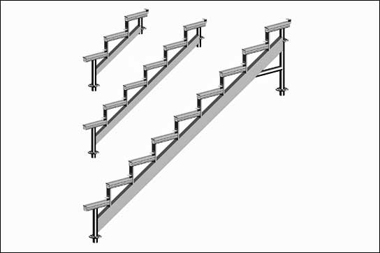 Neu auf der Prolight + Sound: Die Treppenwangenserie ETF von Layher