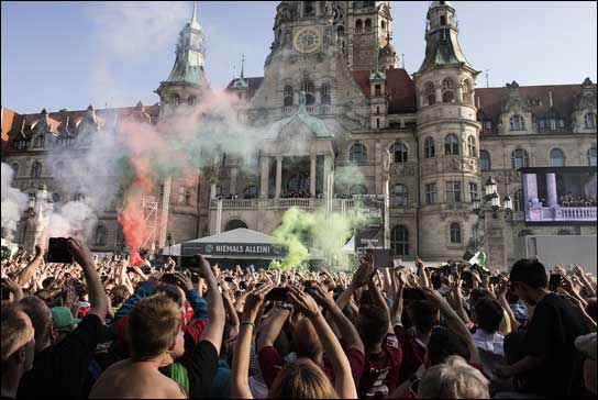 Zurück in der 1. Bundesliga: Aufstiegsfeier von Hannover 96