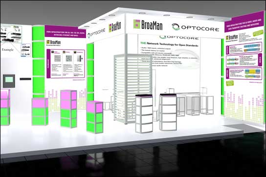 Optocore und BroaMan auf der IBC in Amsterdam, Stand 8.0 C60