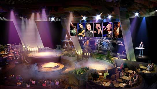 Audio-, Video- und Lichttechnik im Two70° auf der Quantum of the Seas.