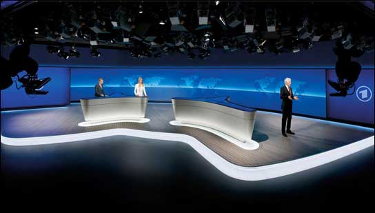 Das neue Tagesschau-Studio des NDR