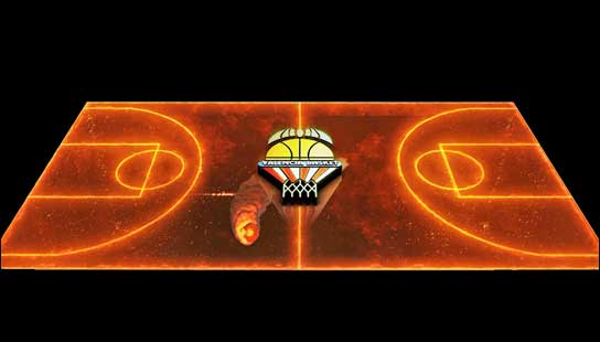 Christie beim Basketball in Valencia: Das Spielfeld als Projektionsfläche.
