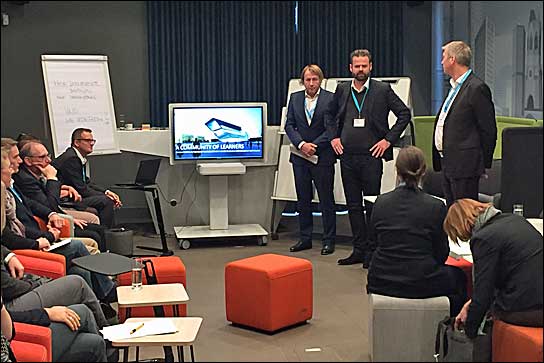 Im Berliner Microsoft Center präsentierte sich AMX zum Thema: Wandelbarer Campus der Zukunft.