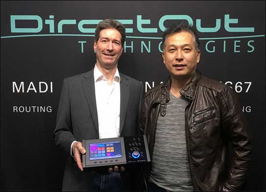 Stephan Flock (DirectOut) und Jun Yamazaki (TAC System)